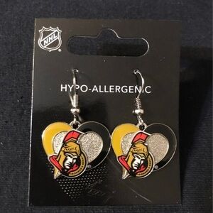 NHL Hockey Senators Earrings